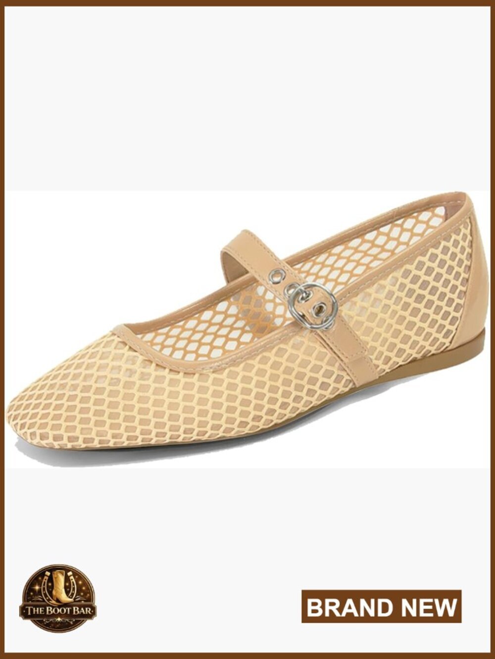 Woven Mesh Ballet Flats Mary Jane Flats with Buckle Summer Fishnet Straw